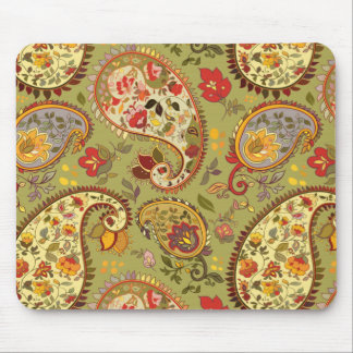 Armee grünes Blumenpaisley Mousepad