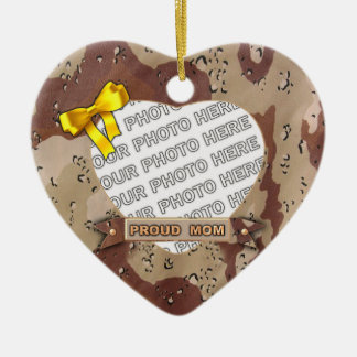 Armee-Herz-Foto-Verzierung Keramik Ornament