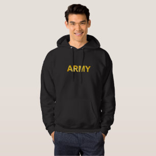 Armee hinten und vorne, gelb und weiß hoodie