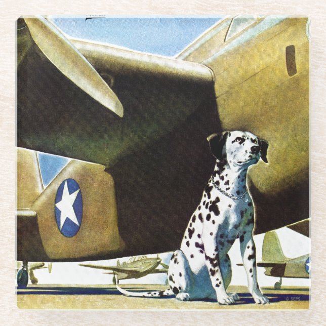 Armee-Hund Glasuntersetzer (Vorderseite)