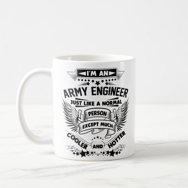 Armee-Ingenieur-Tassen-lustige Kaffeetasse (Links)