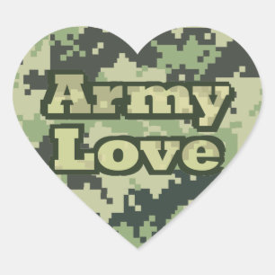 Armee-Liebe Herz-Aufkleber