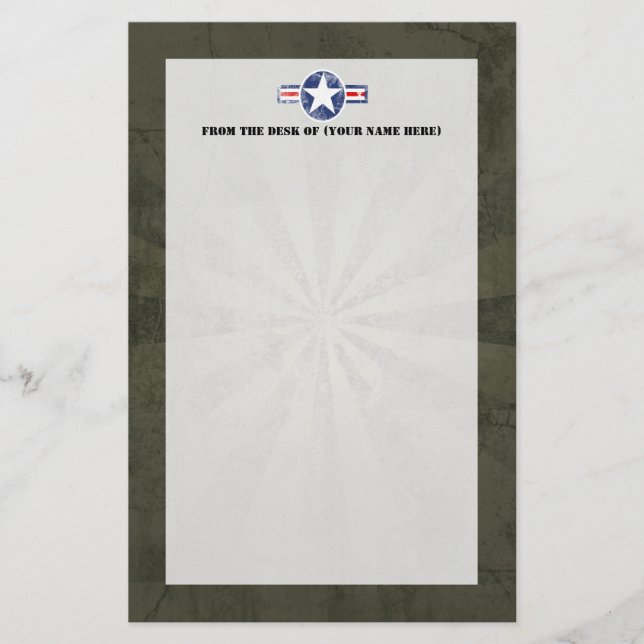 Armee-Luft-Korps Vintag Briefpapier (Vorderseite)