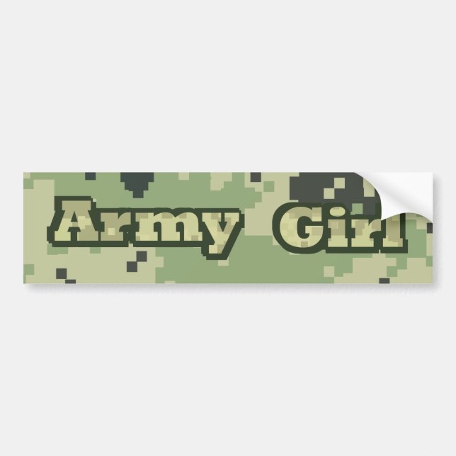 Armee-Mädchen Autoaufkleber (Vorne)