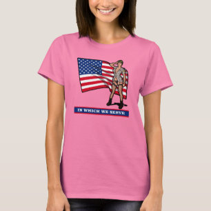 ARMEE-MÄDCHEN MIT FLAGGE T-Shirt
