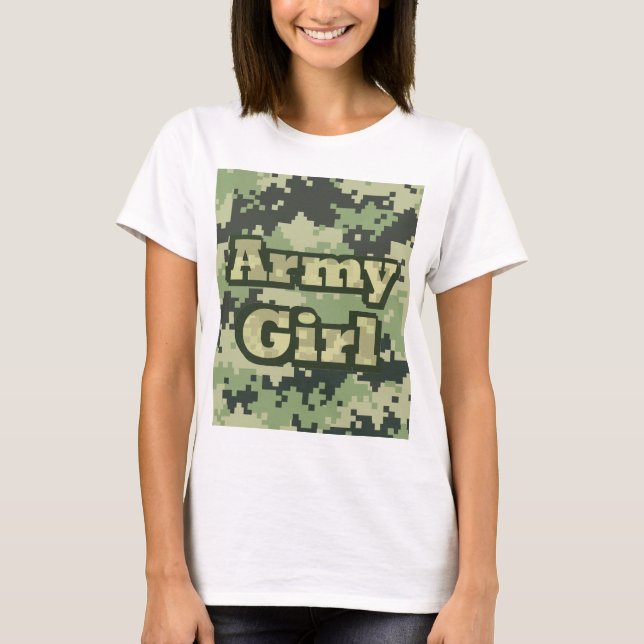 Armee-Mädchen T-Shirt (Vorderseite)