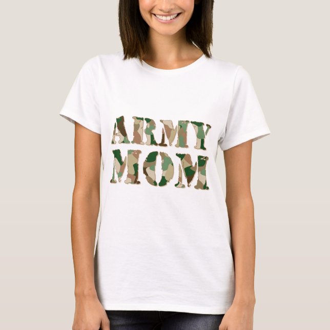 Armee-Mama-Camouflage T-Shirt (Vorderseite)