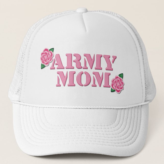 Armee-Mama-Rosa-Rosen Truckerkappe (Vorderseite)