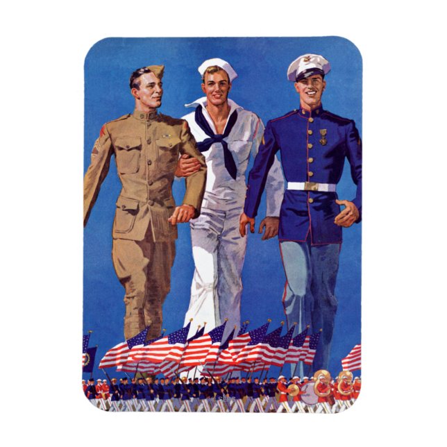 Armee, Marine & Marines Magnet (Vertikal)