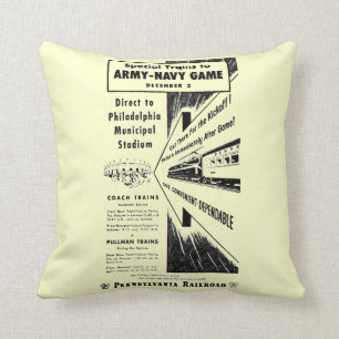 Armee-Marine-Spiel über die Pennsylvania Railroad Kissen