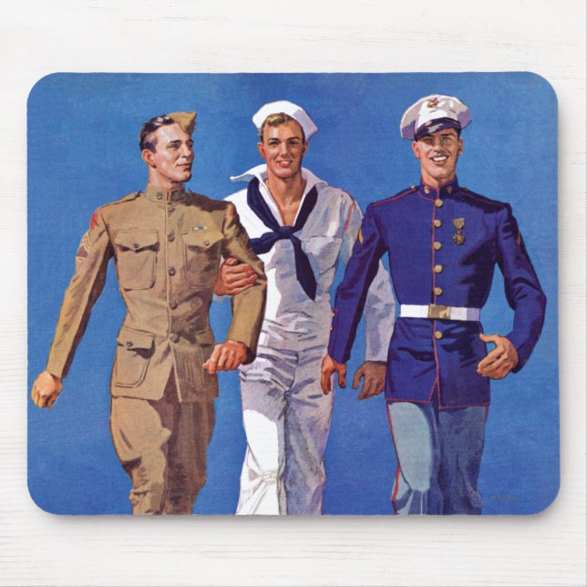 Armee, Marine u. Marinesoldaten Mousepad (Vorne)