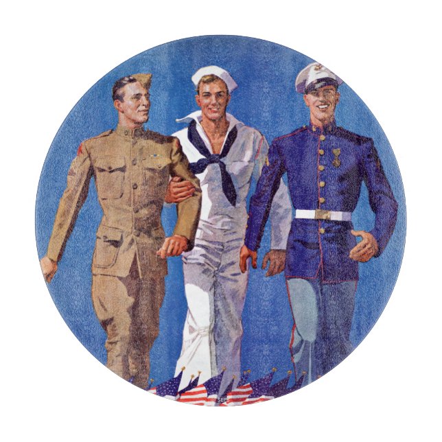 Armee, Marine u. Marinesoldaten Schneidebrett (Vorderseite)