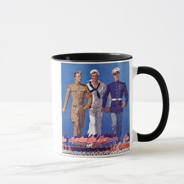 Armee, Marine und Marines Tasse (Rechts)