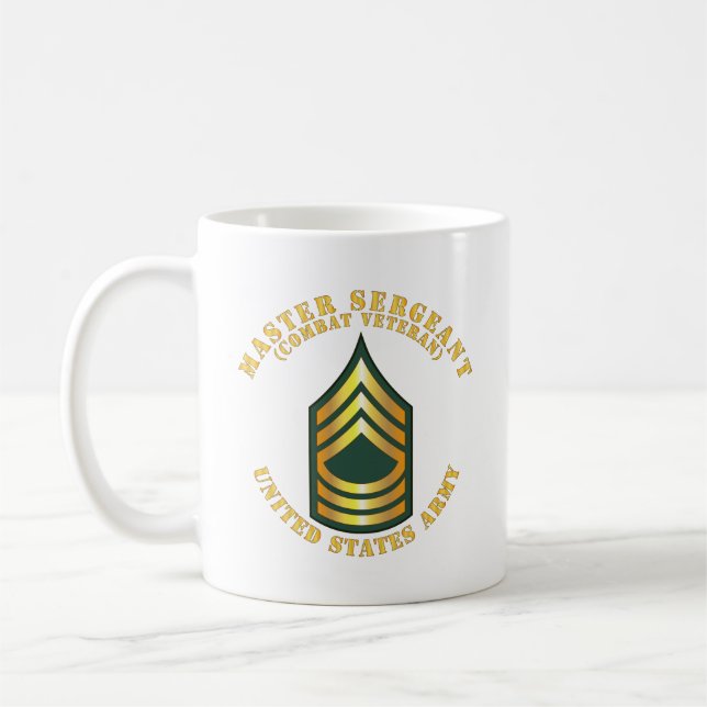 Armee - Master Sergeant - MSG - Kampfveteran Kaffeetasse (Links)