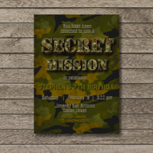 Armee - Militär - Soldat - Junge Geburtstag Einladung