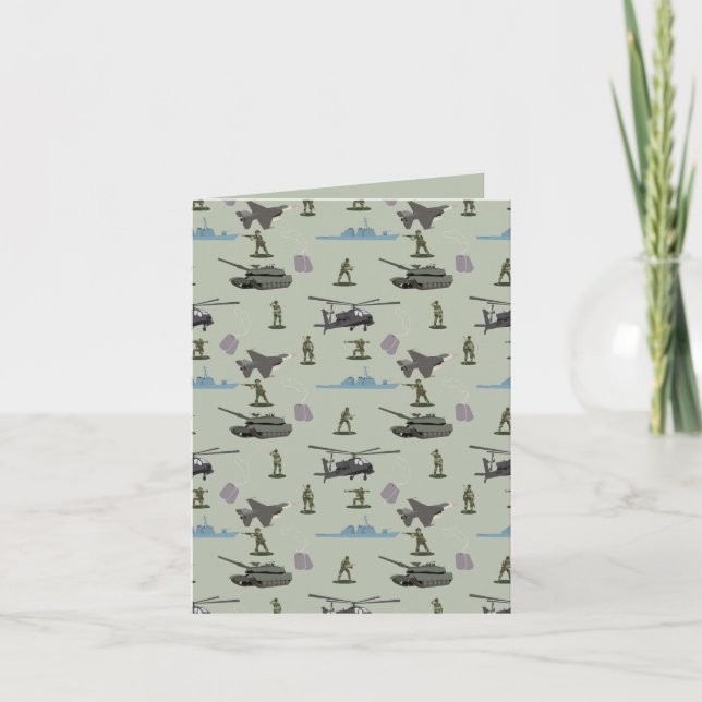 Armee Militär Tarnung Grün Camo  Karte (Vorderseite)