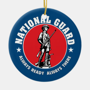 Armee-Nationalgarde-historisches Logo Keramik Ornament