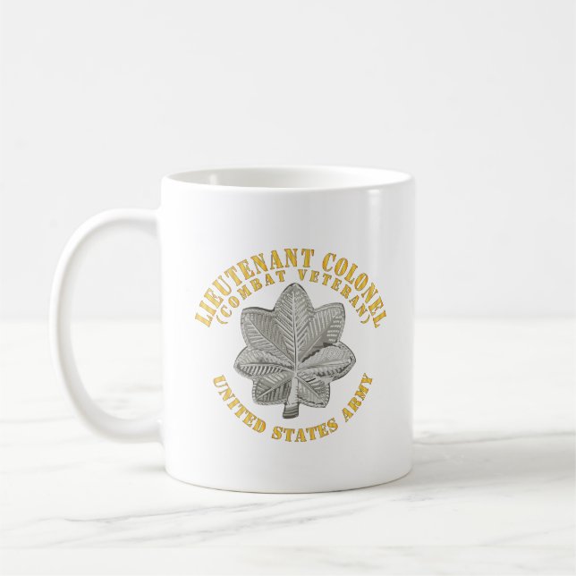 Armee - Oberstleutnant - LTC - Kampfveteran - Kaffeetasse (Links)