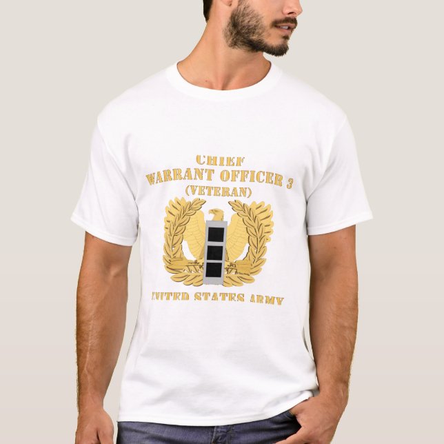 Armee - Offizier mit Hauptbefehl - CW03 - Veteran  T-Shirt (Vorderseite)