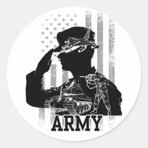 Armee Runder Aufkleber
