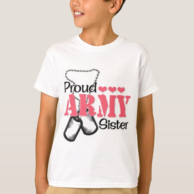 Armee-Schwester-Herzen T-Shirt (Vorderseite)