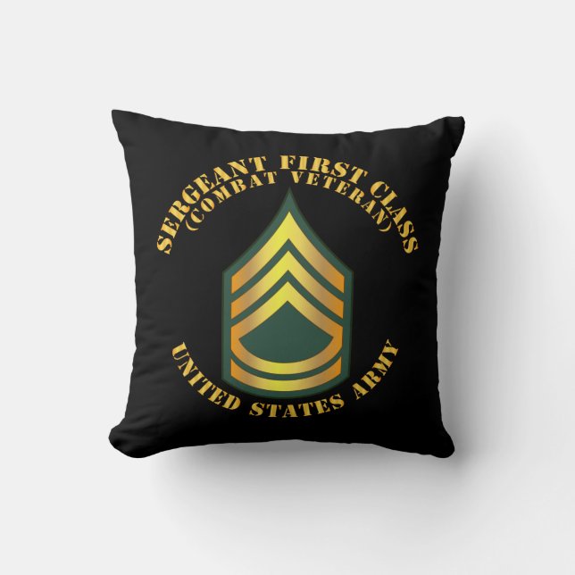 Armee - Sergeant First Class - SFC - Kampfveteran Kissen (Vorderseite)