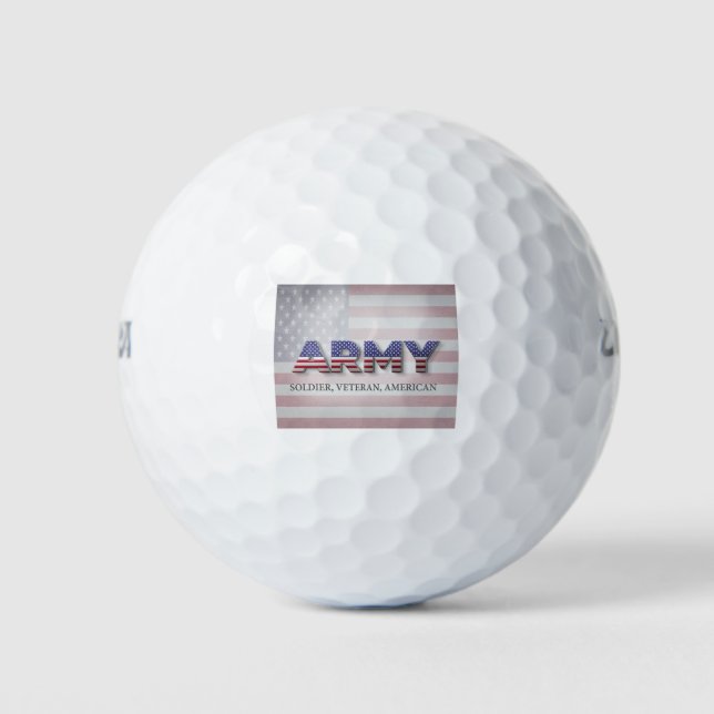 Armee "Soldat, Veteran, Amerikaner" Golfball (Vorderseite)