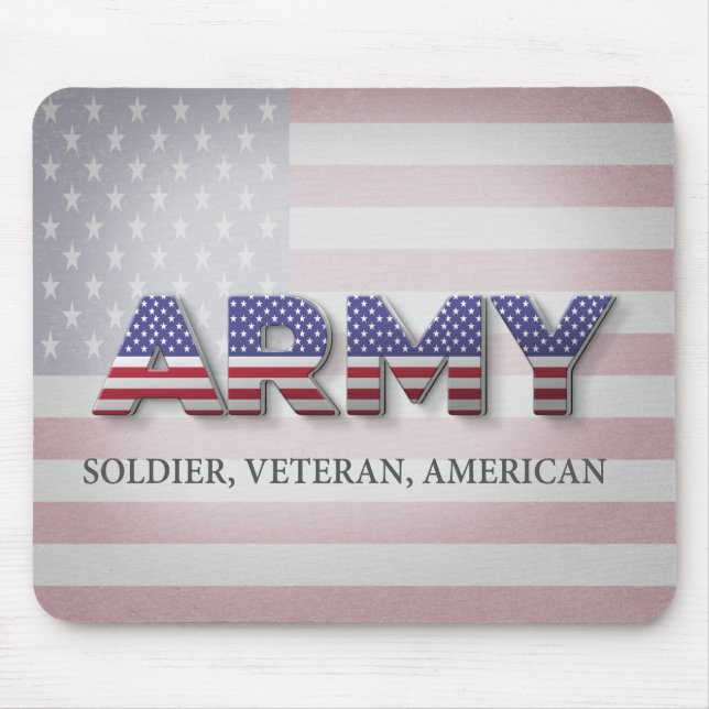 Armee "Soldat, Veteran, Amerikaner" Mousepad (Vorne)