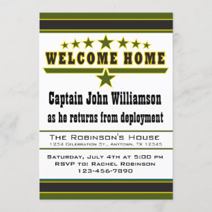Armee-Soldat-Willkommens-Zuhause-Einladung Einladung