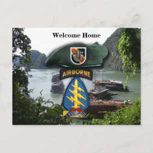 Armee Spezialeinheiten grüne Berets vietnam Krieg Postkarte