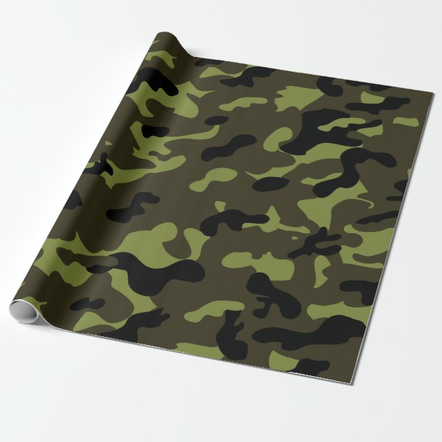 Armee-Tarnmuster Geschenkpapier (Ungerollt)
