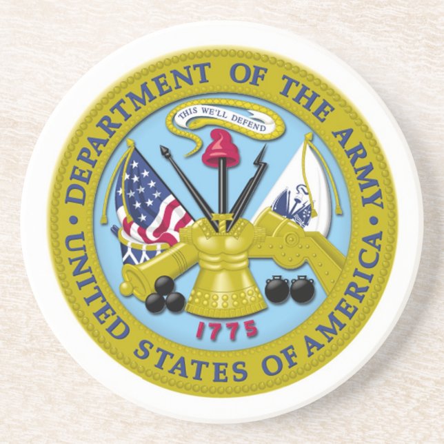 Armee-Untersetzer Sandstein Untersetzer (Vorne)