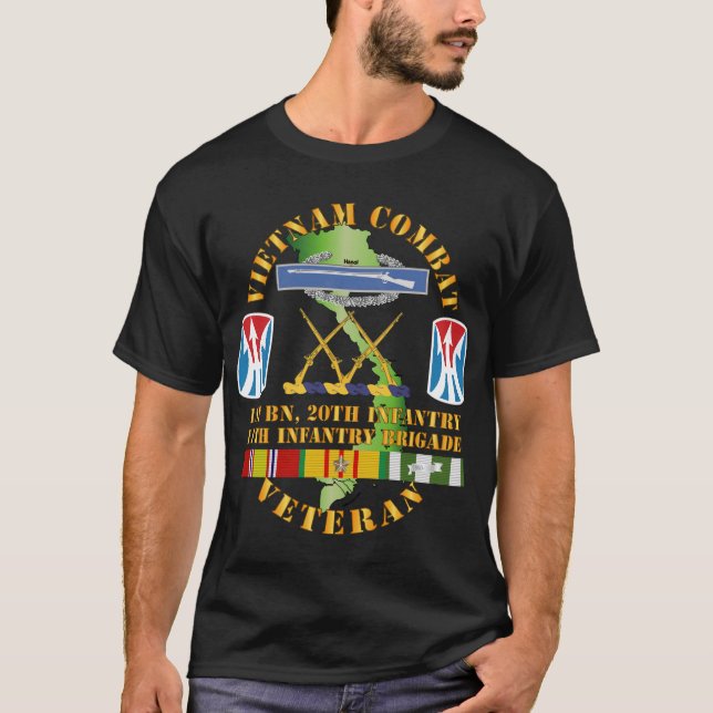 Armee - Vietnam Combat Vet - CIB - DUI w T-Shirt (Vorderseite)
