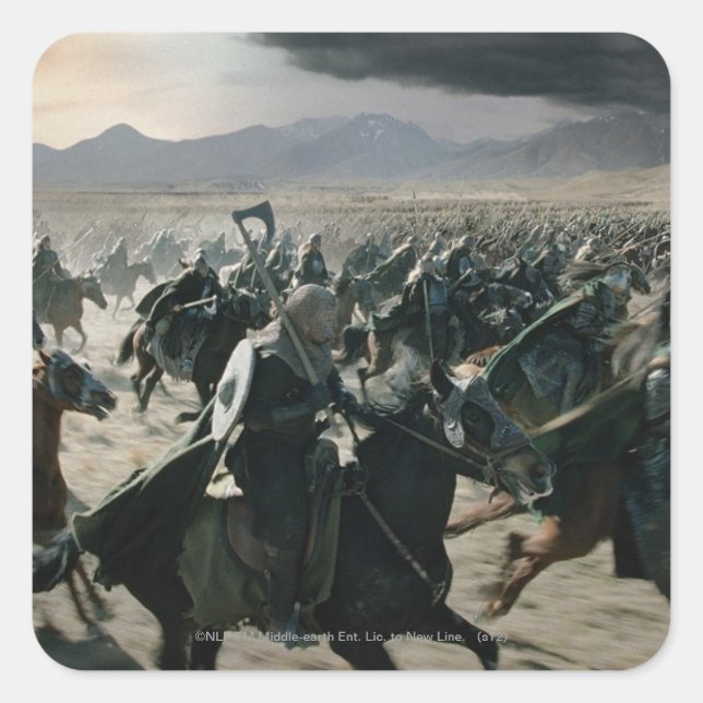 Armee von Rohan Quadratischer Aufkleber (Vorderseite)