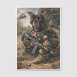 Armee Welpe Seidenpapier