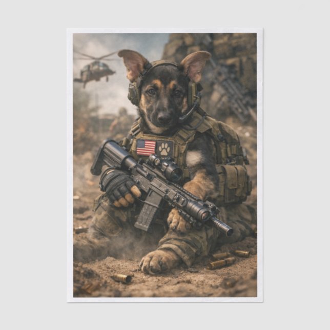 Armee Welpe  Seidenpapier (Vorderseite)
