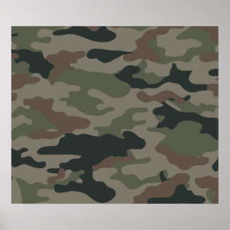 Armeekämpfe im grünen und braunen Militär Poster
