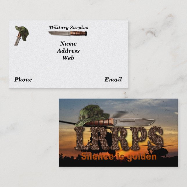 Armeemarineluftwaffen-Marineförster überschüssig Visitenkarte (Vorne/Hinten)