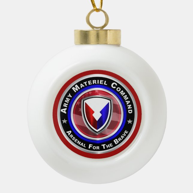 Armeematerial Command Keepake Weihnachten Keramik Kugel-Ornament (Vorderseite)