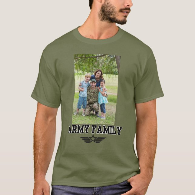 Armeerfamilie mit Foto T-Shirt (Vorderseite)