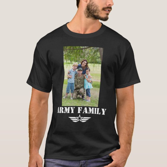 Armeerfamilie mit Foto T-Shirt (Vorderseite)