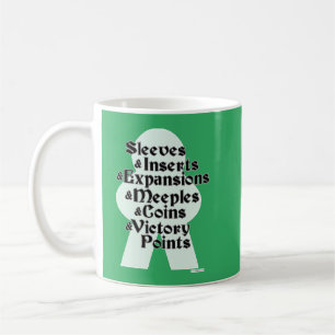 Ärmel und Erweiterungen Meeples Brettspielegamer Z Kaffeetasse