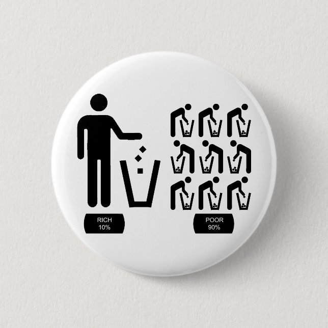 Armen und Reiche Button (Vorderseite)