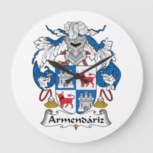 Armendariz Family Crest Große Wanduhr