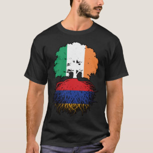 Armenia Armenian Irish Ireland Tree Roots Flag T-Shirt
