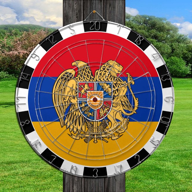 Armenia Dartboard, Spielbrett, armenische Flagge Dartscheibe (Von Creator hochgeladen)