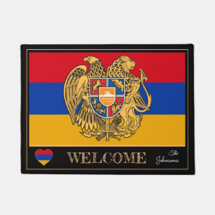 Armenia Emblem & Armenian Flag Matten / Sport Will Fußmatte