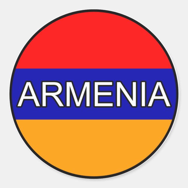 Armenia Euro-Sticker Runder Aufkleber (Vorderseite)