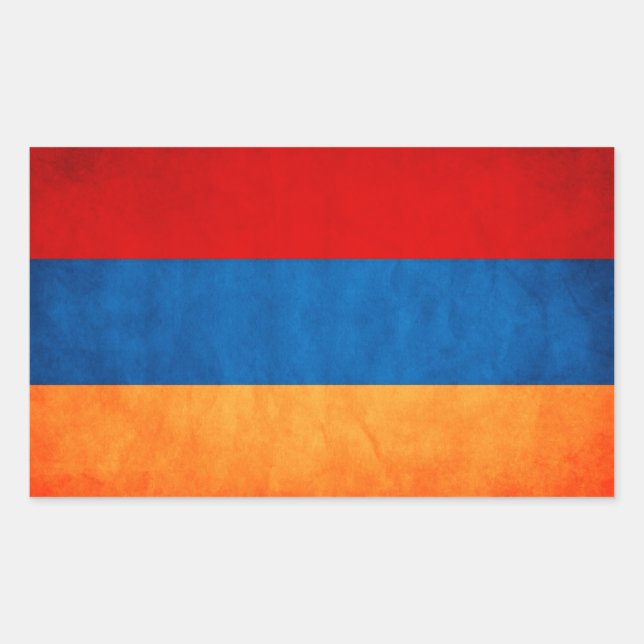 Armenia-Flag-Rectangle-Aufkleber Rechteckiger Aufkleber (Vorderseite)