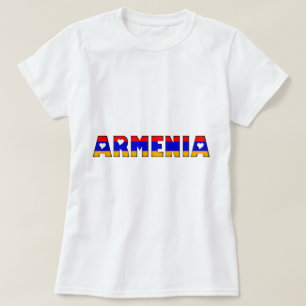 Armenia hört Typografie-Länderflagge T-Shirt